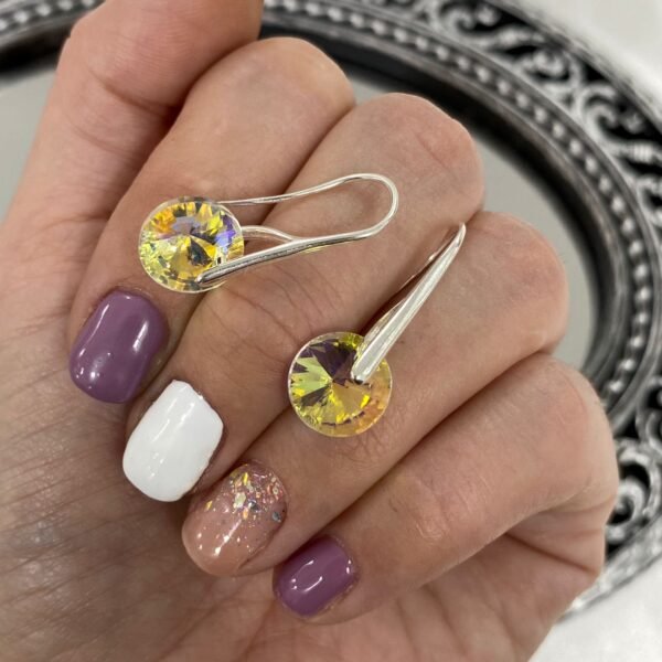 a argollas diseño cr redondo blanco gde
